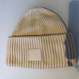 Acne Studios Cream Knit Hat